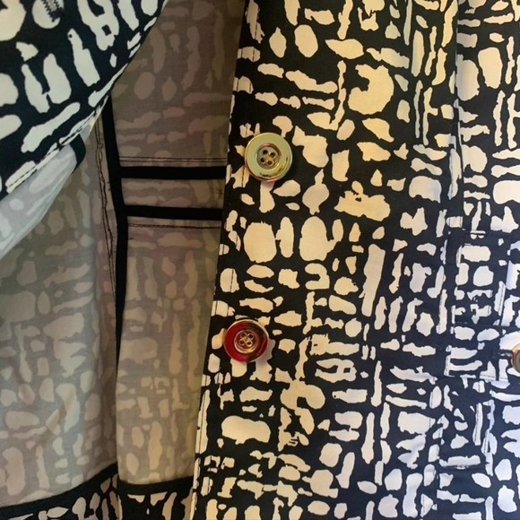 𝅺CHARTER Club Black and white patterned blazer S - Picture 7 of 10